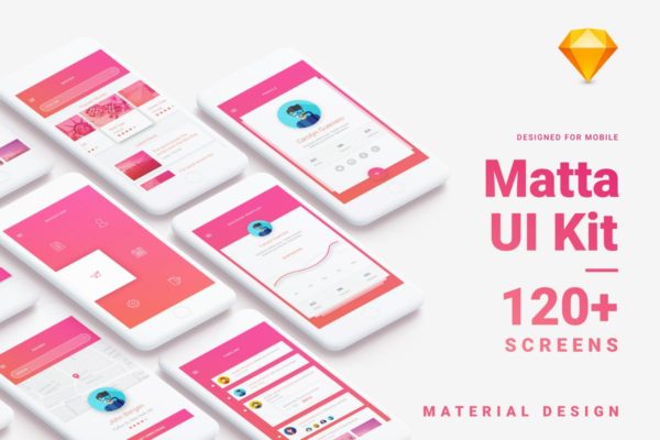 基于谷歌移动应用设计标准的UI套件 Matta &#8211; Material Design Mobile UI Kit