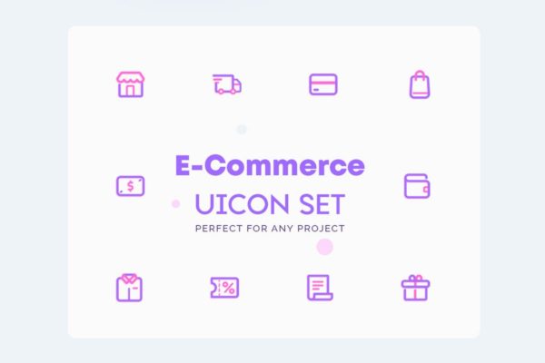 电子商务网站设计图标集 UICON E-Commerce Online Shop Icons