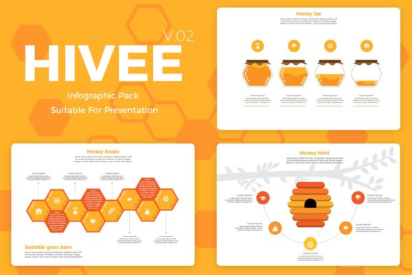 可视化数据统计分析信息图表矢量模板素材V2 Hivee v2 &#8211; Infographic