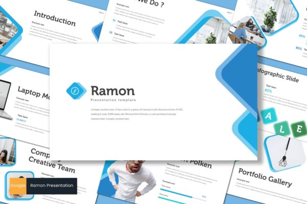 创意产品设计工作室/设计公司谷歌幻灯片模板 Ramon &#8211; Google Slides Template