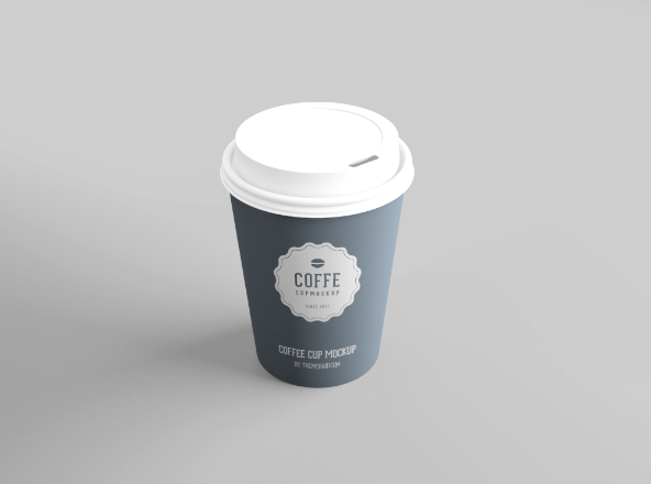 咖啡纸杯/一次性纸杯设计PSD样机模板 Free Disposable Psd Cup Mockup
