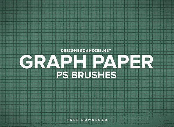 众多设计师喜爱的一组图纸笔刷 Free Graph Paper Brush Set