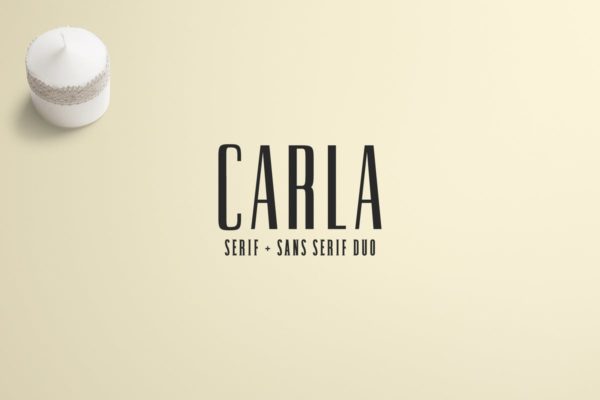现代独特无衬线＆衬线设计字体Carla系列 Carla Duo Font Family Pack