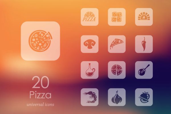 20枚披萨美食图标 20 pizza icons