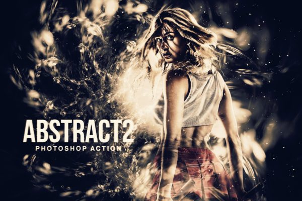 炫酷的人物特效海报处理PS动作 Abstract 2 Photoshop Action