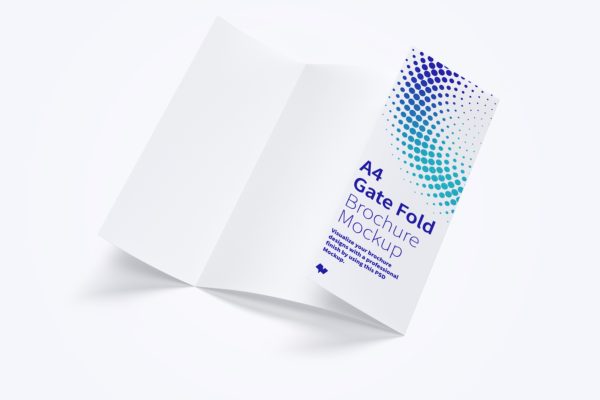 A4纸折叠企业宣传传单设计效果图样