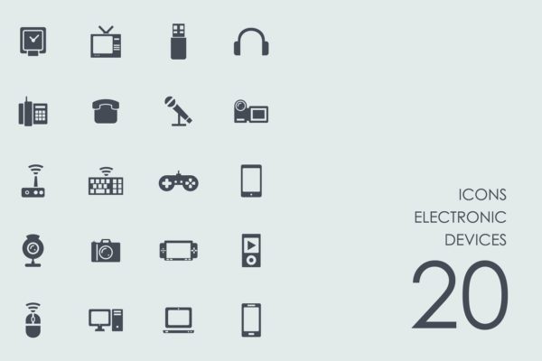 电子设备主题图标集 Electronic devices icons