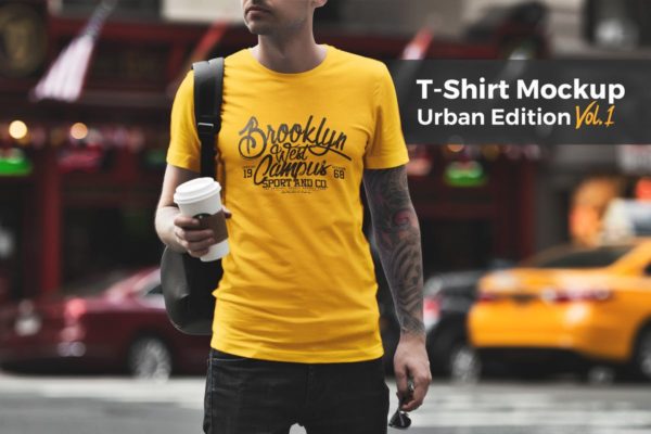 潮流时尚T恤都市版服装样机Vol.1 T-Shirt Mockup Urban Edition Vol. 1