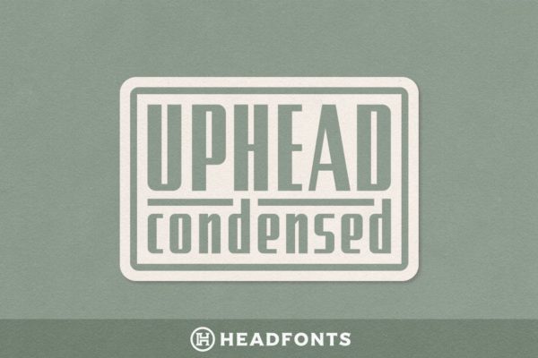 东欧街道工业标志设计风格复古无衬线字体 Uphead Condensed Typeface