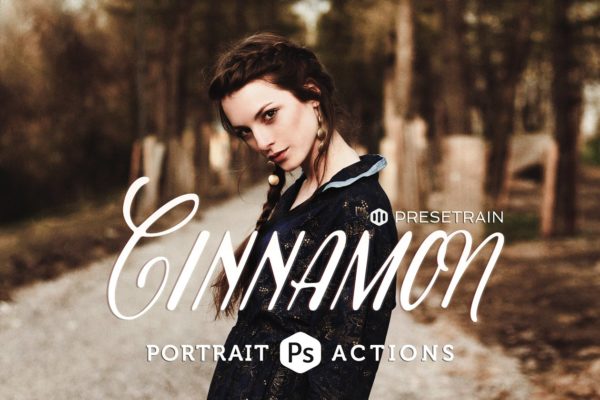 时尚大片人像照片后期处理效果PS动作 Cinnamon Portrait Photoshop Actions