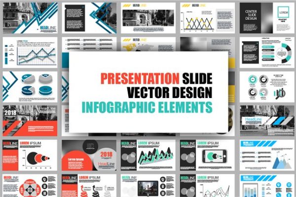 适合报表、市场营销、广告、年报…PPT幻灯片模板 Powerpoint Slide Templates