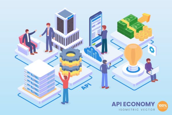 API经济技术等距矢量16图库精选科