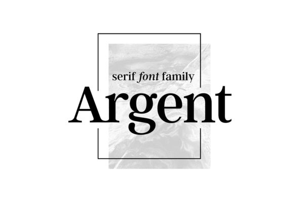 衬线字体 Argent CF: expressive serif font