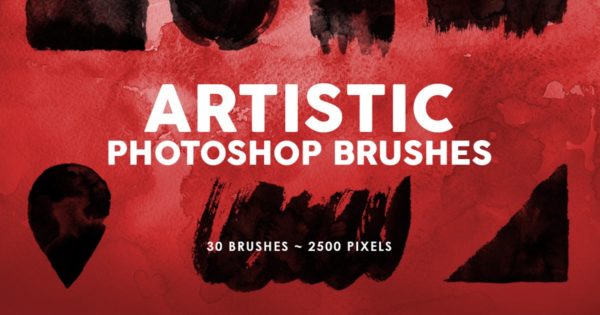 30个高分辨率艺术画笔纹理PS印章笔刷合集v2 30 Artistic Photoshop Stamp Brushes Vol.2