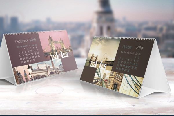 台历日历设计效果图样机素材中国精选模板v2 Desk Calendar Mock-Up vol.2