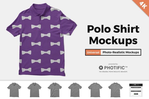 经典保罗T恤衬衫样机 Polo Shirt Mockups