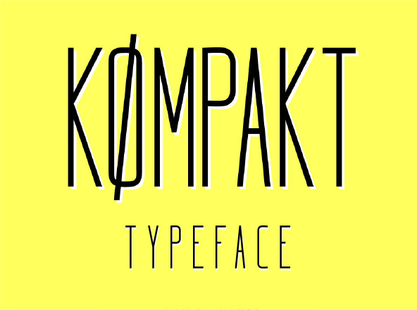 充满个性的全大写排版英文字体 Kompakt All Caps Typeface