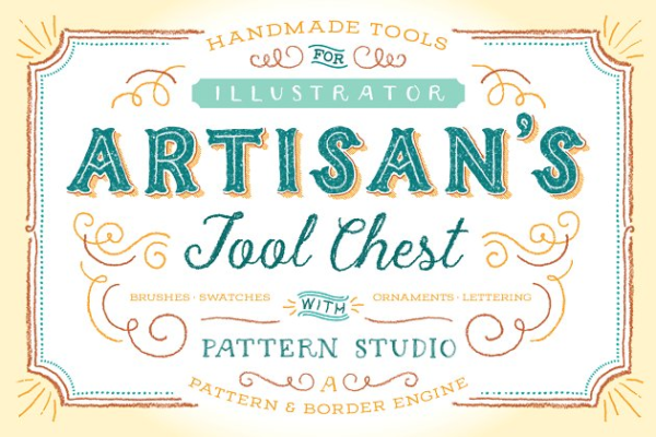 数码艺术家的工具箱-AI笔刷, 纹理, 装饰框, 字母&amp;元素 Artisan&#8217;s Tool Chest