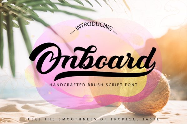 平滑圆润英文笔刷书法字体 Onboard | Smooth Script Font