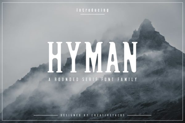 现代简约圆角英文衬线字体家族 Hyman Rounded Serif Font Family
