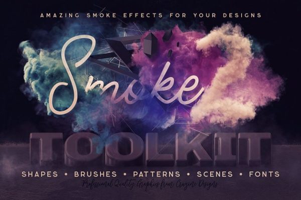 烟雾萦绕视觉特效PS素材大礼包[3.03GB] Smoke Toolkit 2