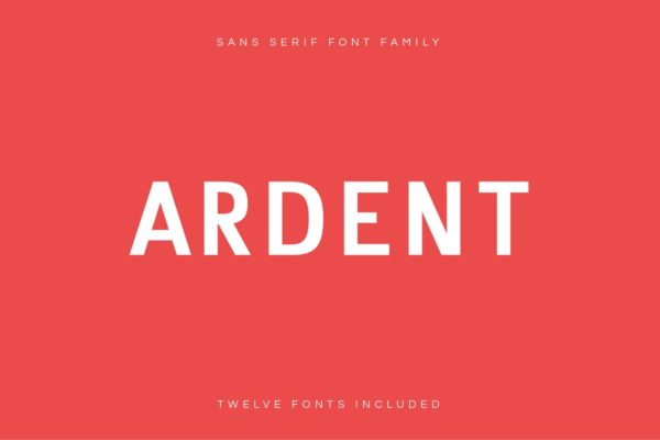 极简主义现代设计风格英文排版无衬线字体。 Ardent Sans &#8211; Modern Font Family