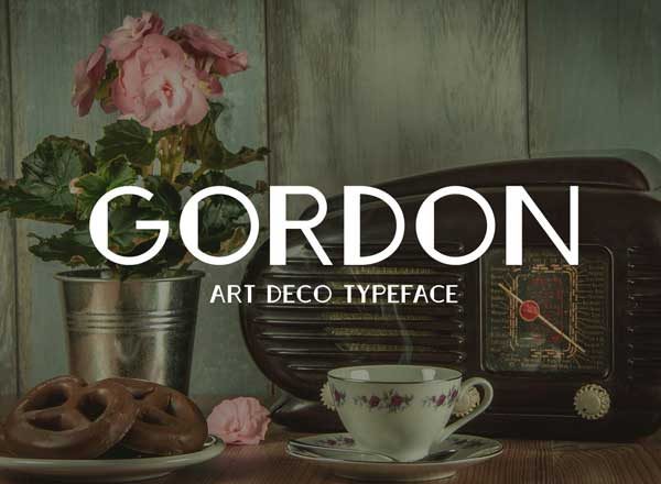 无衬线艺术字体 Gordon &#8211; Art Deco Typeface