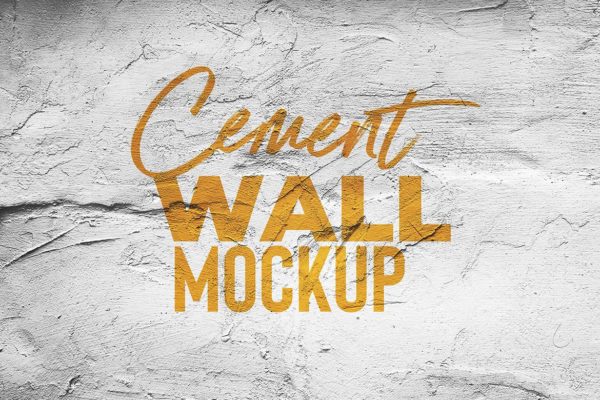 Logo设计水泥墙刷漆效果图样机模板 Cement Wall Mock Up