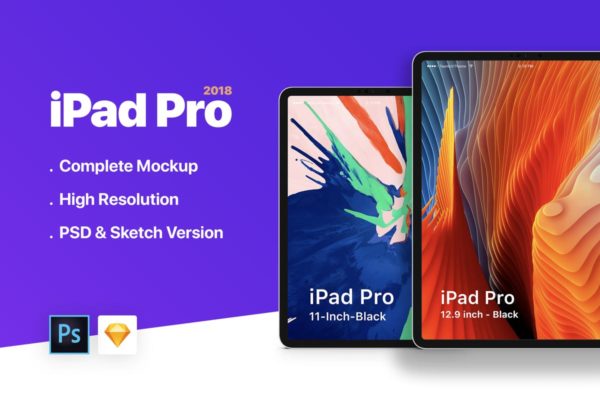 iPad Pro 2018设备展示样机模板 iPad Pro 2018 Mockup