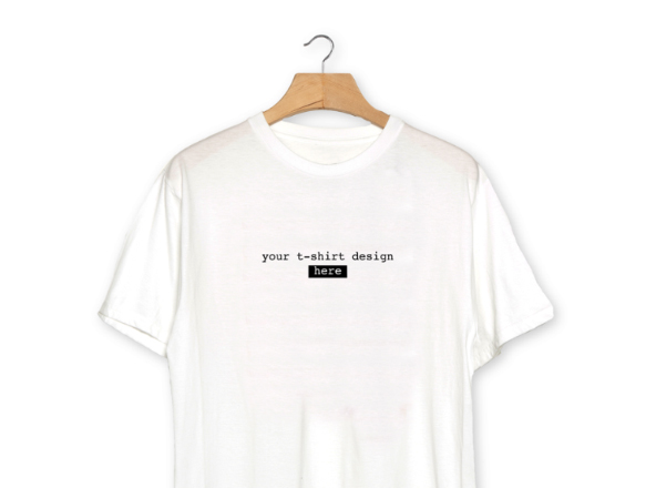 白色简约经典款T恤设计样机模板 White Realistic T-Shirt Mockup