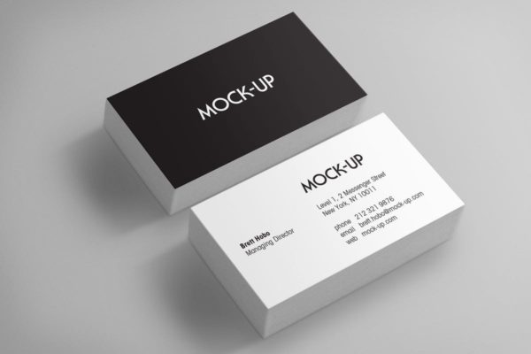 极简主义企业品牌名片样机 Business Card Mockups