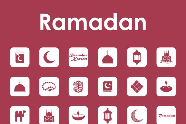 36枚斋月宗教主题图标 36 ramadan simple icons