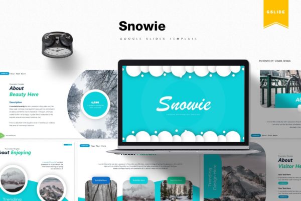 冬天主题风格谷歌幻灯片设计模板下载 Snowie | Google Slides Template