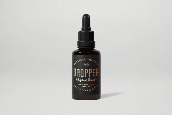 化妆品药品滴瓶样机模板 Dropper Bottle Mock-Up Template