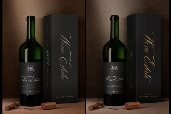 葡萄酒包装样机 Wine Packaging Mo