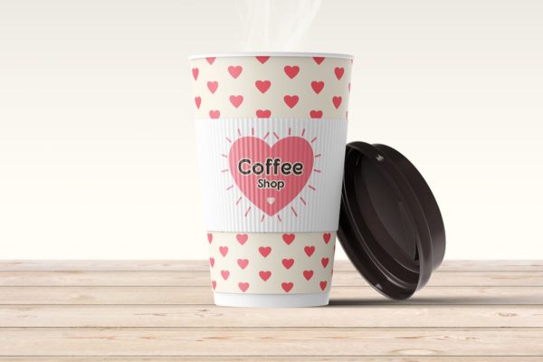 咖啡纸杯咖啡品牌VI设计样机模板 C