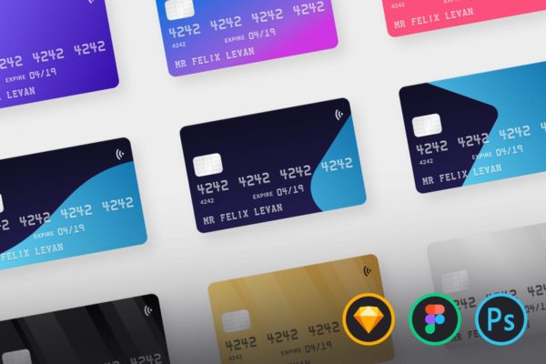 信用卡银行卡外观设计样机模板 Credit Card Mockups