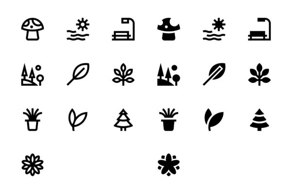 20枚自然主题SVG矢量16设计素材网精选图标#3 20 Nature Icons #3