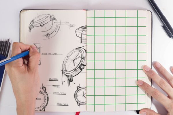 铅笔素描本创作展示样机16设计网精选模板 Person Sketch Book Mock Up