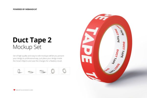 管道胶带图案设计效果图样机v2 Duct Tape Mock-up 2