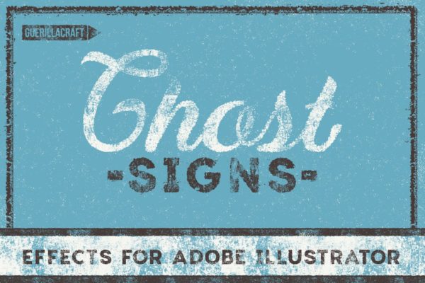 怀旧粉刷文字效果AI图层样式 Ghost Signs for Adobe Illustrator