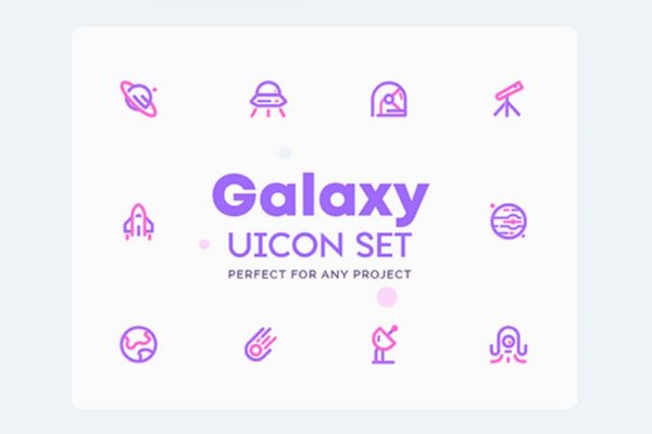 太空主题UI图标素材 UICON Galaxy Icons