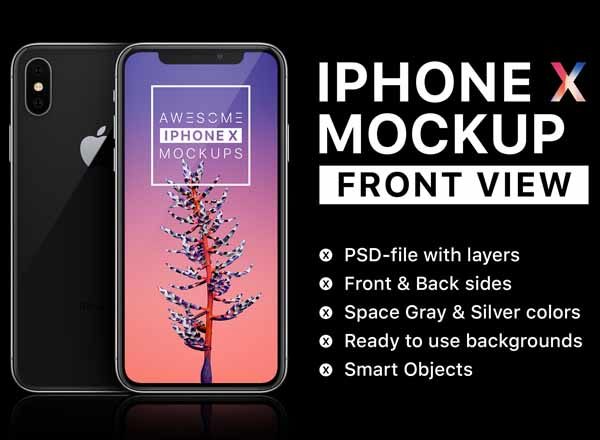 漂亮的高品质苹果iPhone X Mockups打包下载[psd]