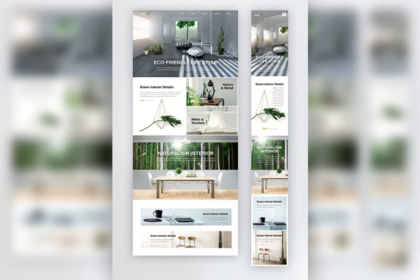 优雅生活方式家具销售网站设计PSD模板