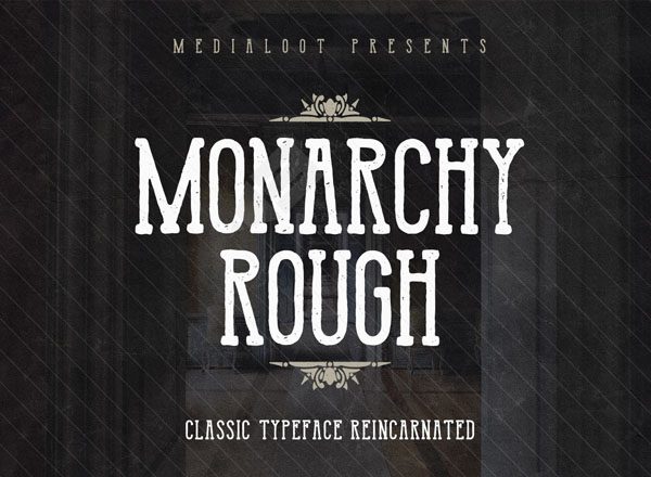 复古英文字体 Monarchy Rough &#8211; Condensed Slab Serif