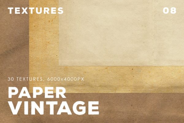 30种复古纸张纹理背景设计素材v08 30 Vintage Paper Textures