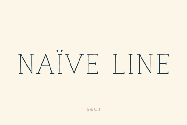 纯真舒适的手写衬线英文字体  Naive Line Font Pack