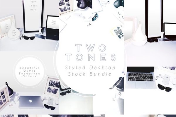 写实办公场景桌面图像 TwoTones Styled Desktop Stock Bundle