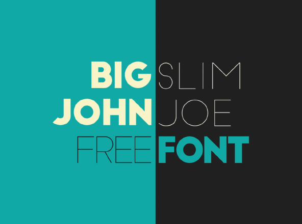 免费标题排版无衬线字体下载 Big John &amp; Slim Joe Free Fonts