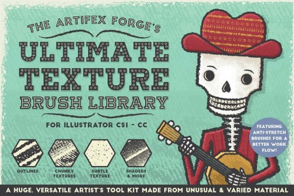 终极纹理AI笔刷库 The Ultimate Texture Brush Library